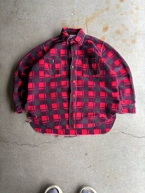Vintage 70s Champion Plaid Heavyweight Flannel